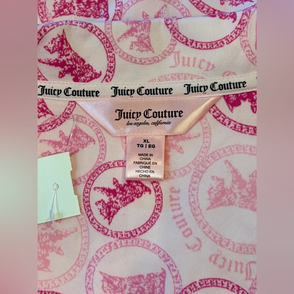 💖NWT JUICY COUTURE Pink Printed Short Pajama Set💖 Size X-Large - Picture 5 of 6